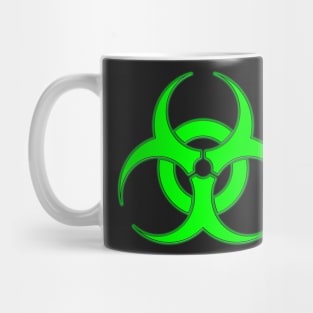 Neon Green Biohazard Sign Mug